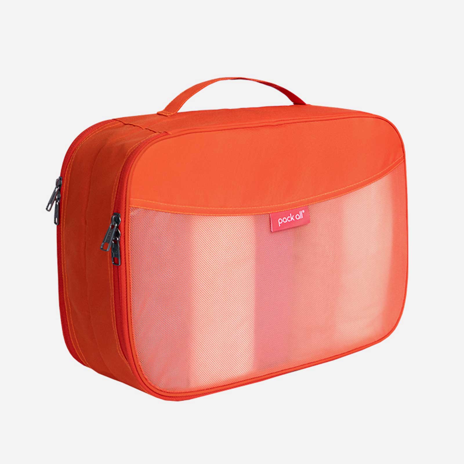 PACKALL 旅行用ランドリー収納バッグ 衣類仕分け/オレンジ/サイズ- L