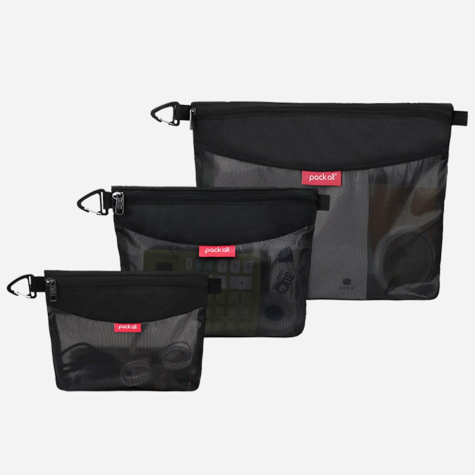 収納ポーチ ジッパー式ファイルバッグ メッシュポーチ - pack all (Japan)